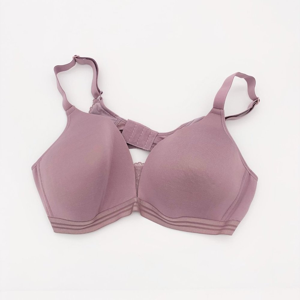 Hanes Heather Purple 2XL Bra, New